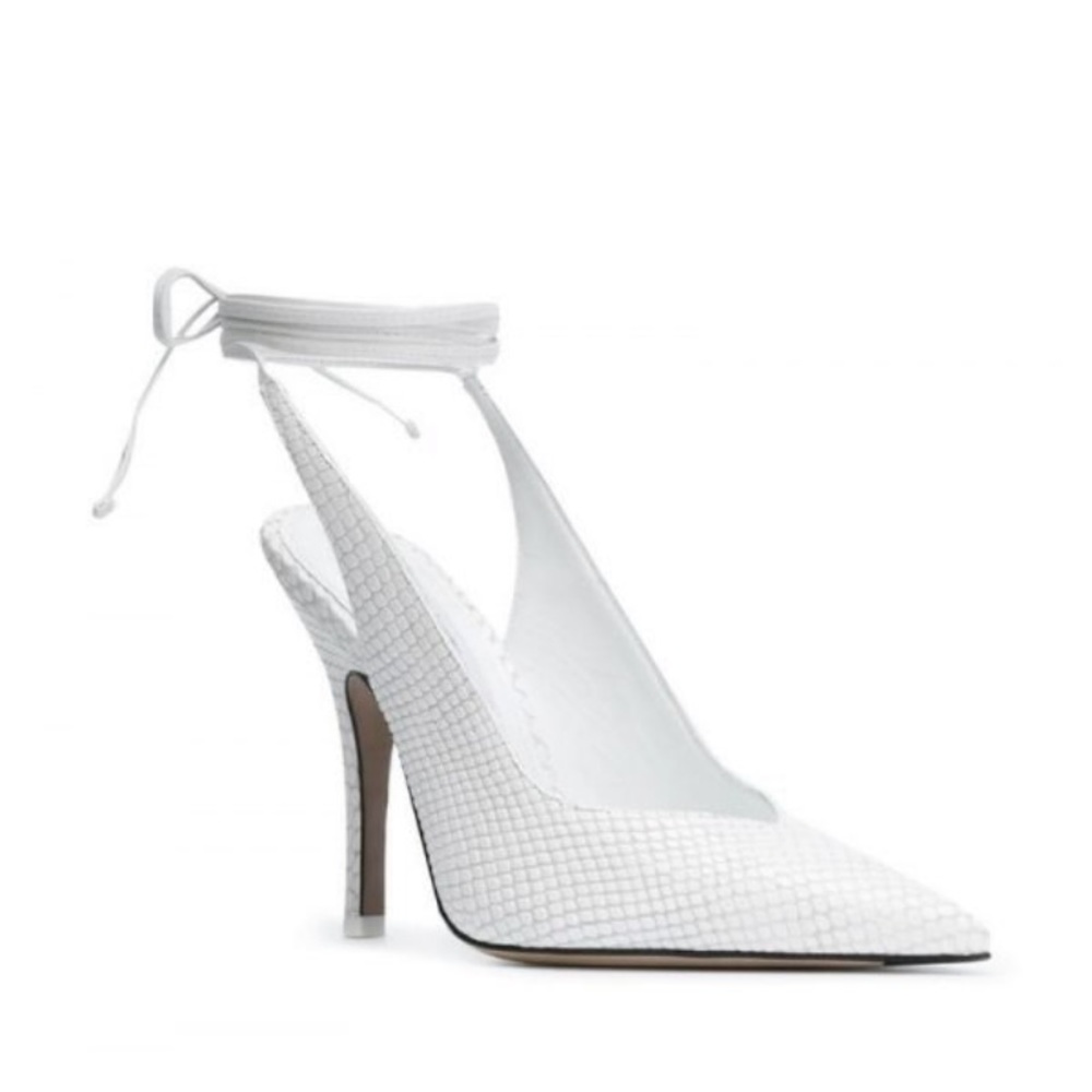 The Attico “Venus” White leather heels
